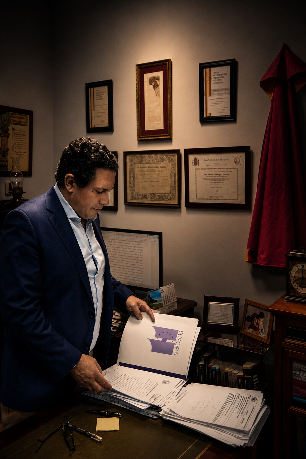 Ricardo Domínguez Valentín en su despacho